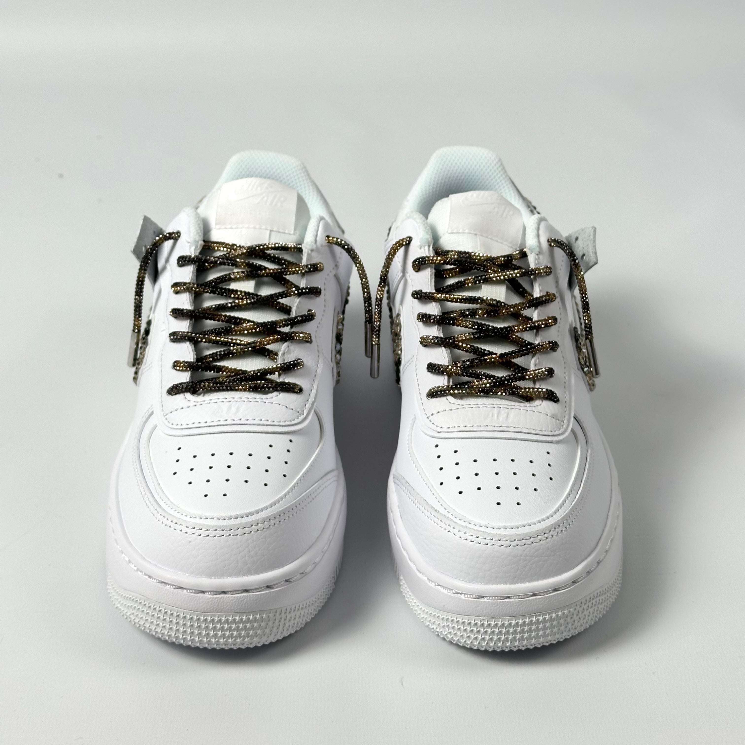 Custom Nike AIR Force Shadow 1 Sneaker - Swarovski Rhinestones LEO EDITION