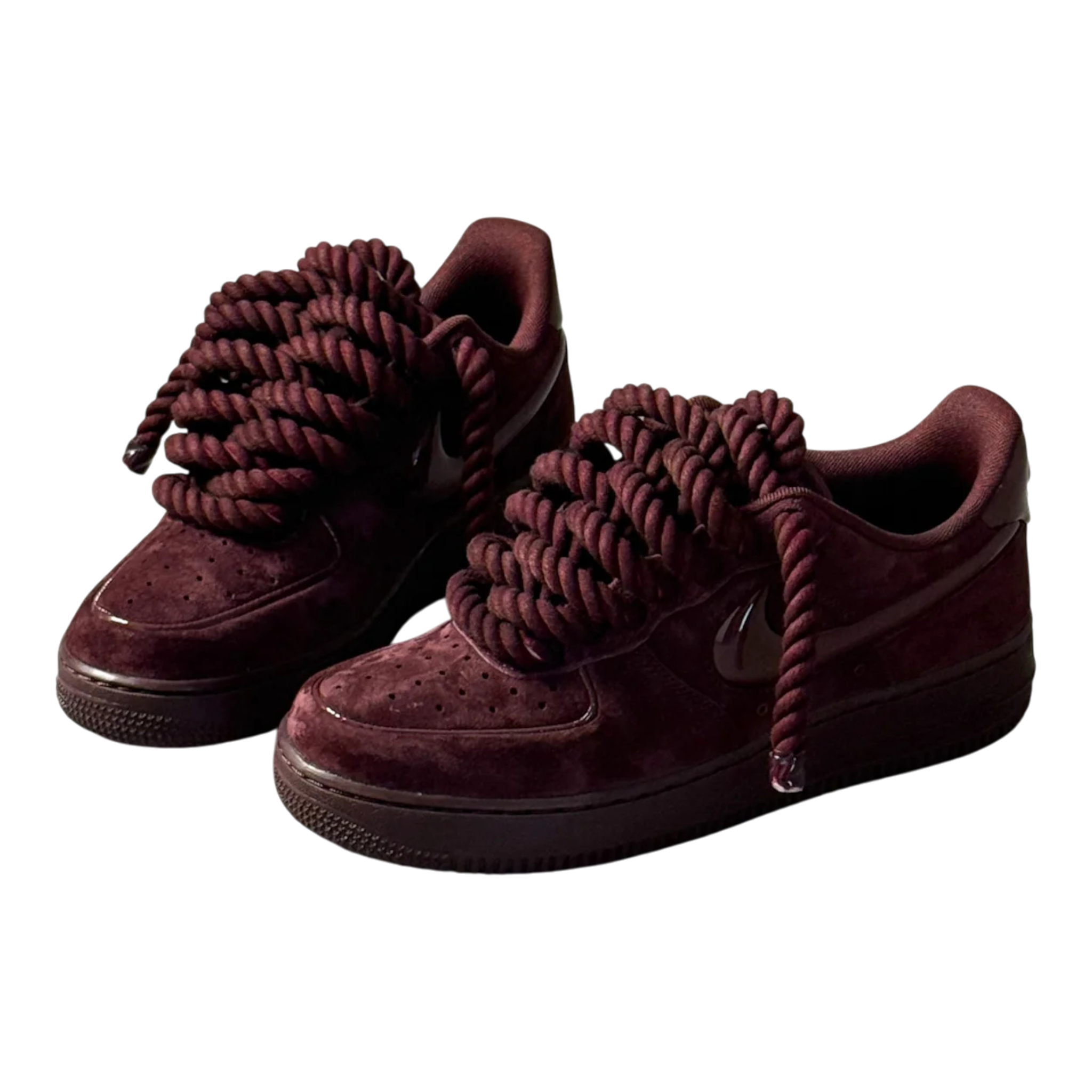 Custom Nike AIR Force 1 Sneaker - Rope Laces White