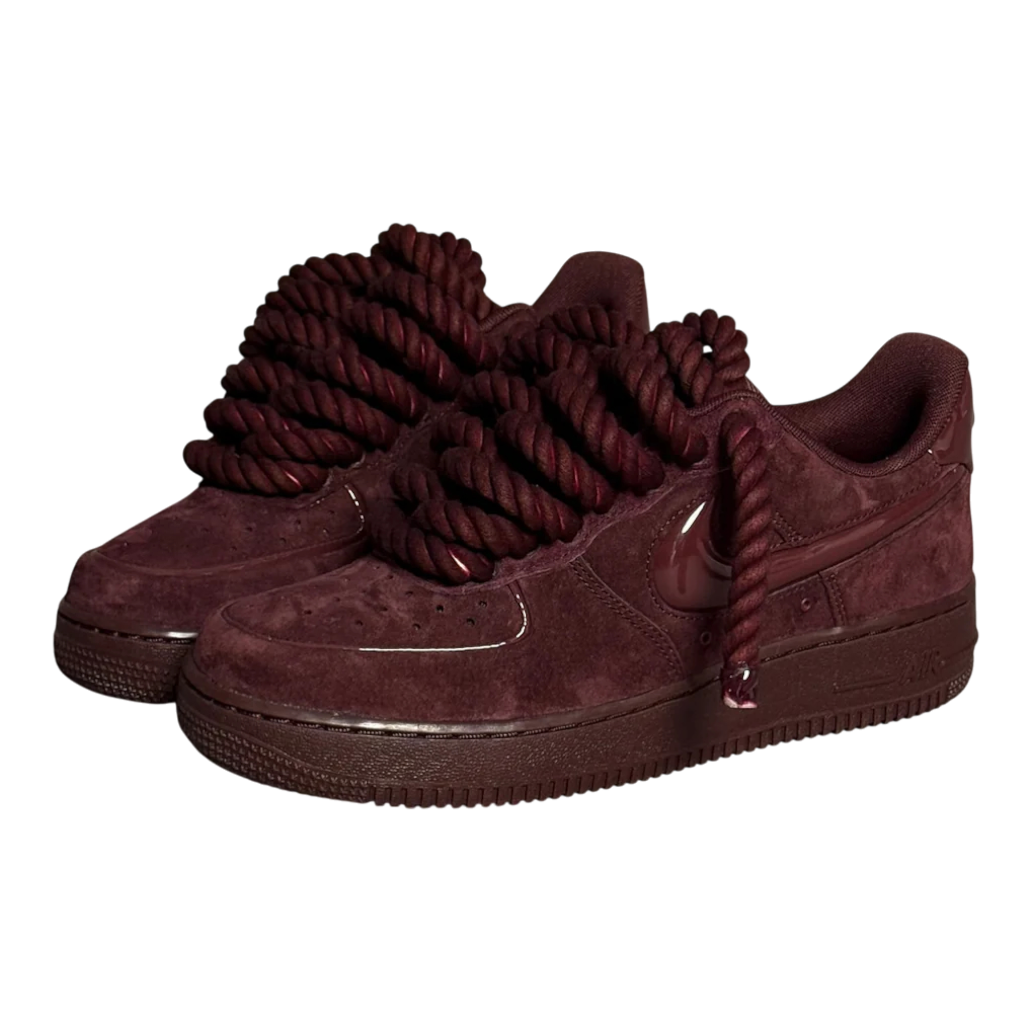 Custom Nike AIR Force 1 Sneaker - Rope Laces White