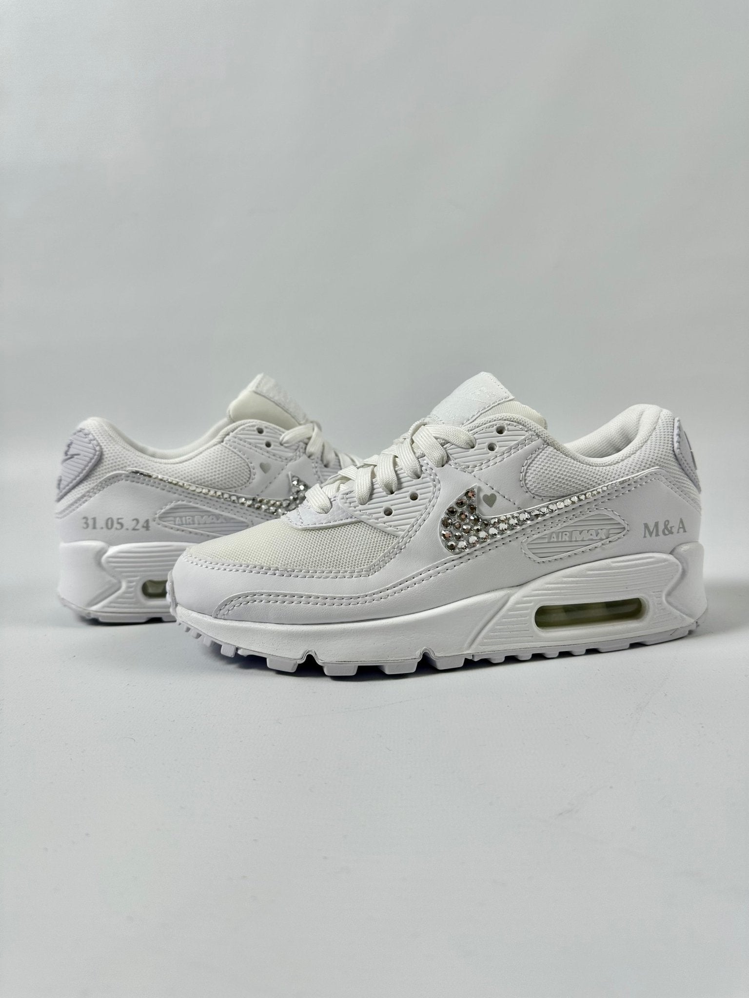 AIR MAX 90 Sneaker Swarovski Strasssteine WEDDING EDITION