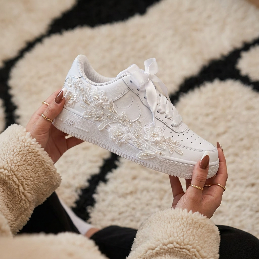 Baskets Nike AIR Force 1 personnalisées - Édition mariage 2.0
