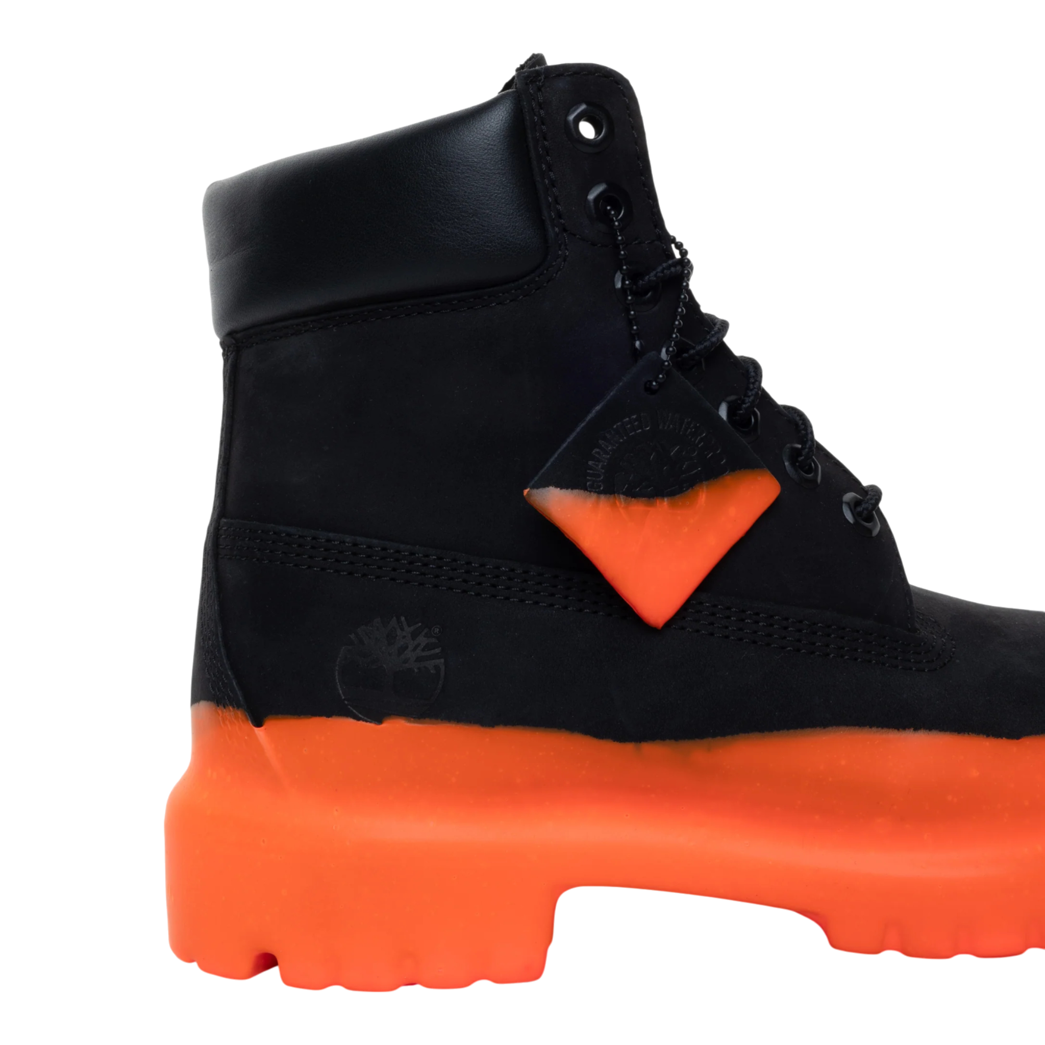 Timberland Pemium 6 Inch Black - ORANGE SOLES