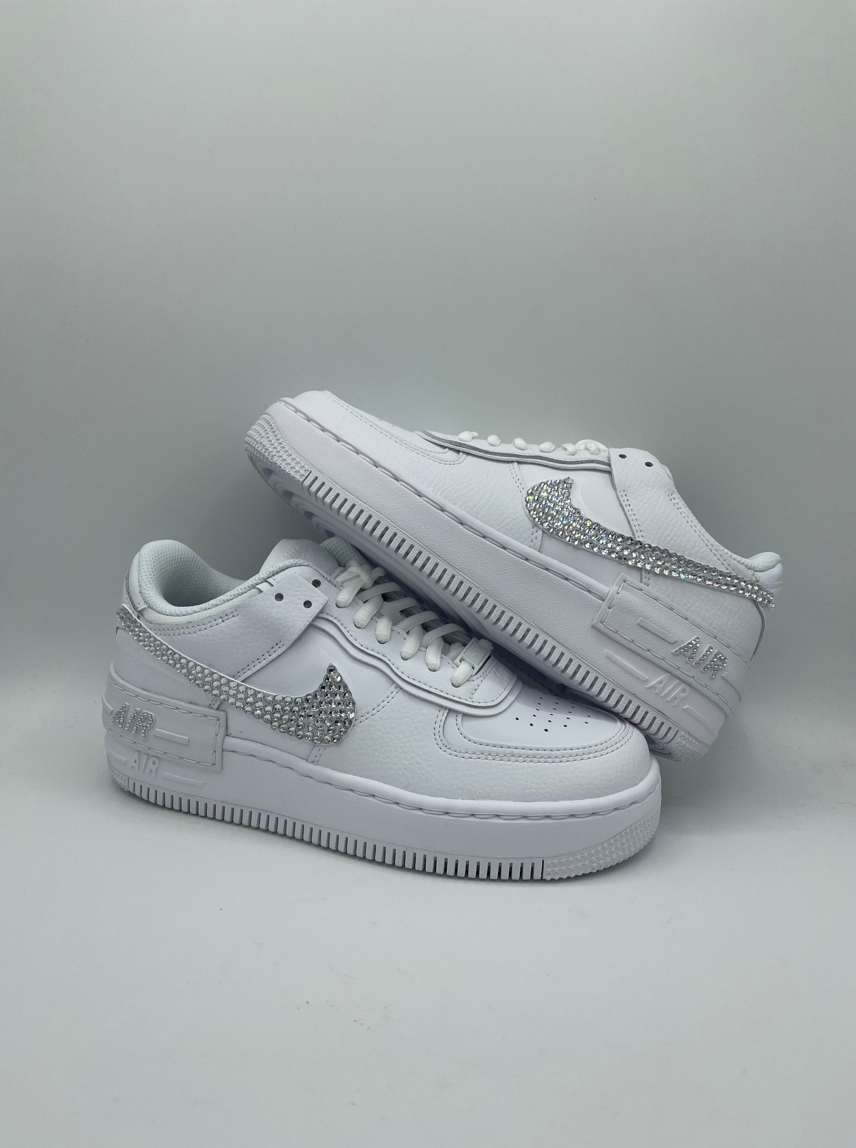 Baskets Nike AIR Force Shadow 1 personnalisées - Strass Swarovski
