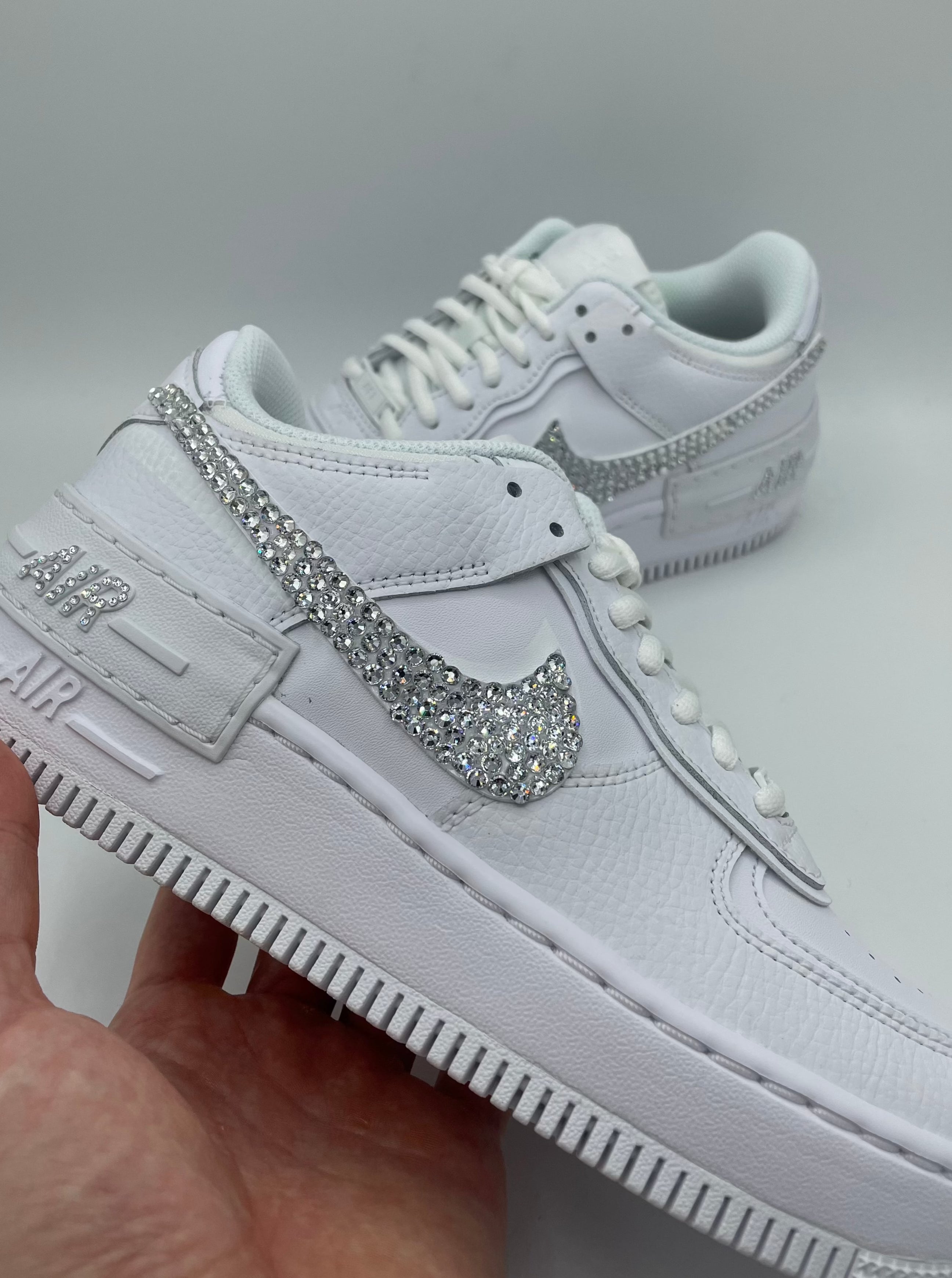 Custom Nike AIR Force Shadow 1 Sneaker- Swarovski Strasssteine