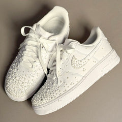 Custom Nike AIR Force 1 Sneaker - Pearl Limited