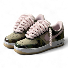 Custom Nike AIR Force 1 Sneaker - Pink Camo Edition
