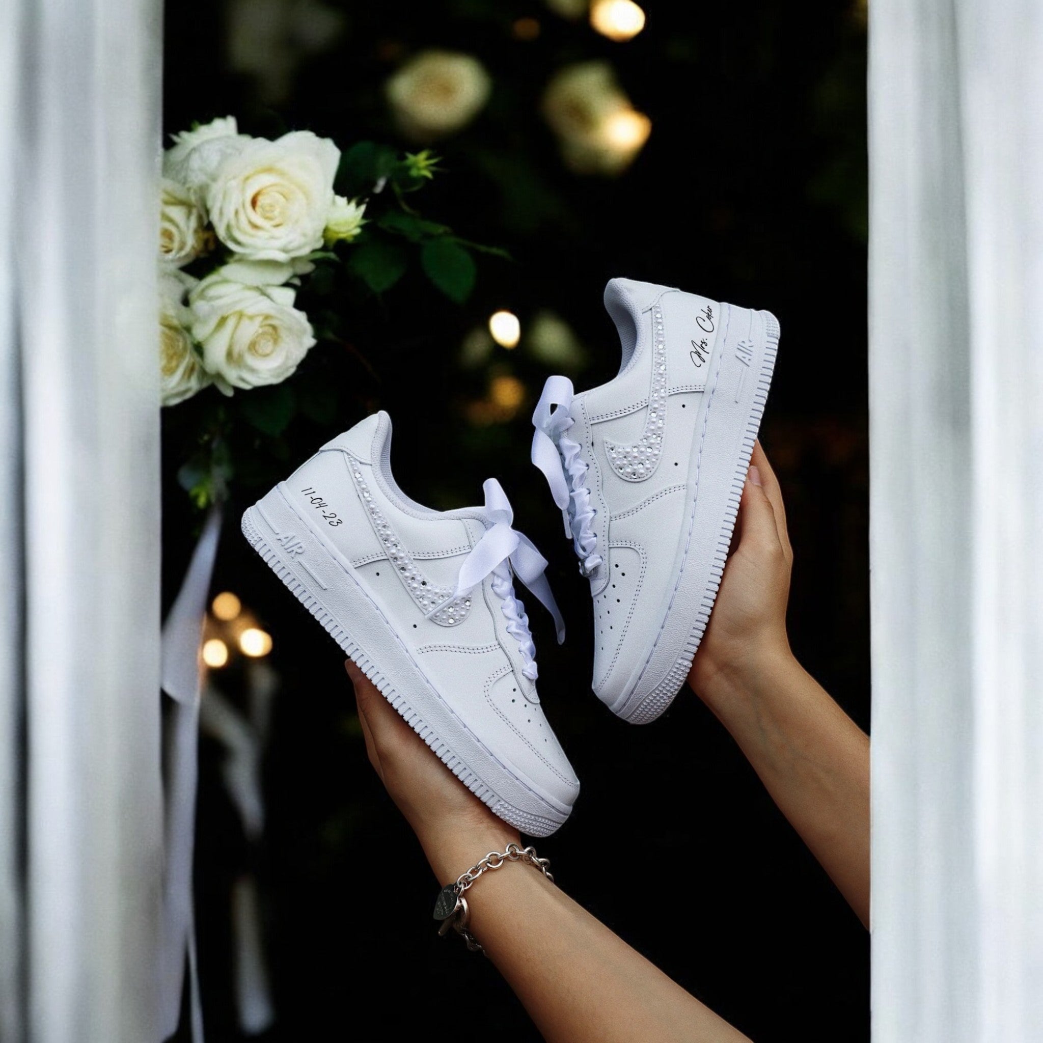 Zapatillas Nike AIR Force 1 personalizadas: edición para bodas 2.0