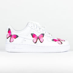 Custom Nike AIR Force 1 Sneaker - Pink Butterfly