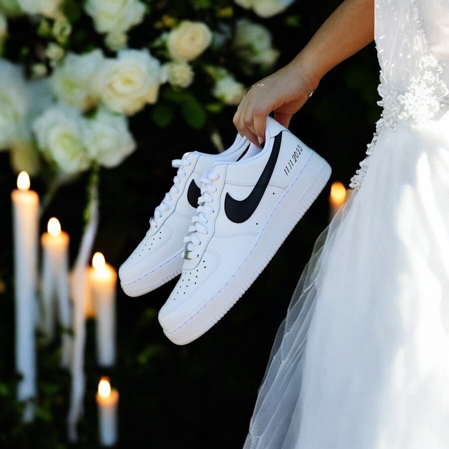 Custom Nike AIR Force 1 Sneaker - Men Wedding Edition