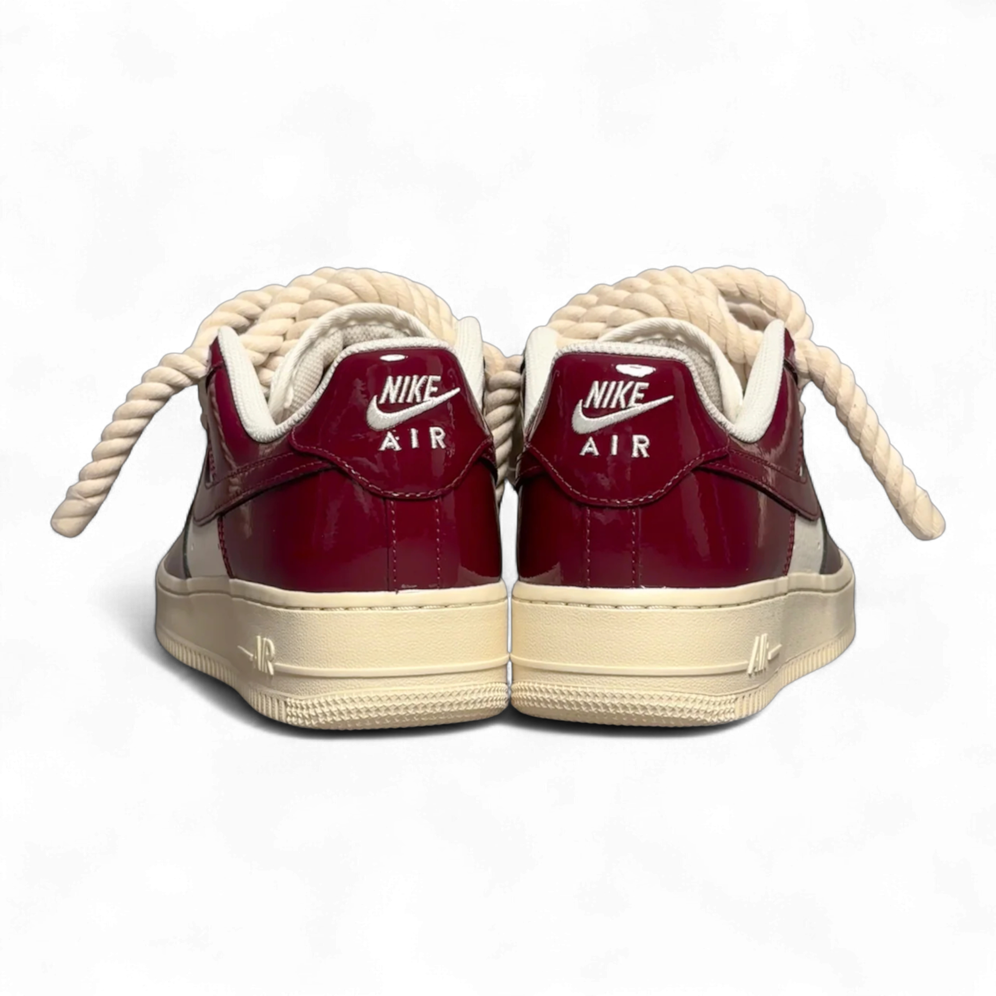 Custom Nike AIR Force 1 Sneaker - Rope Laces White