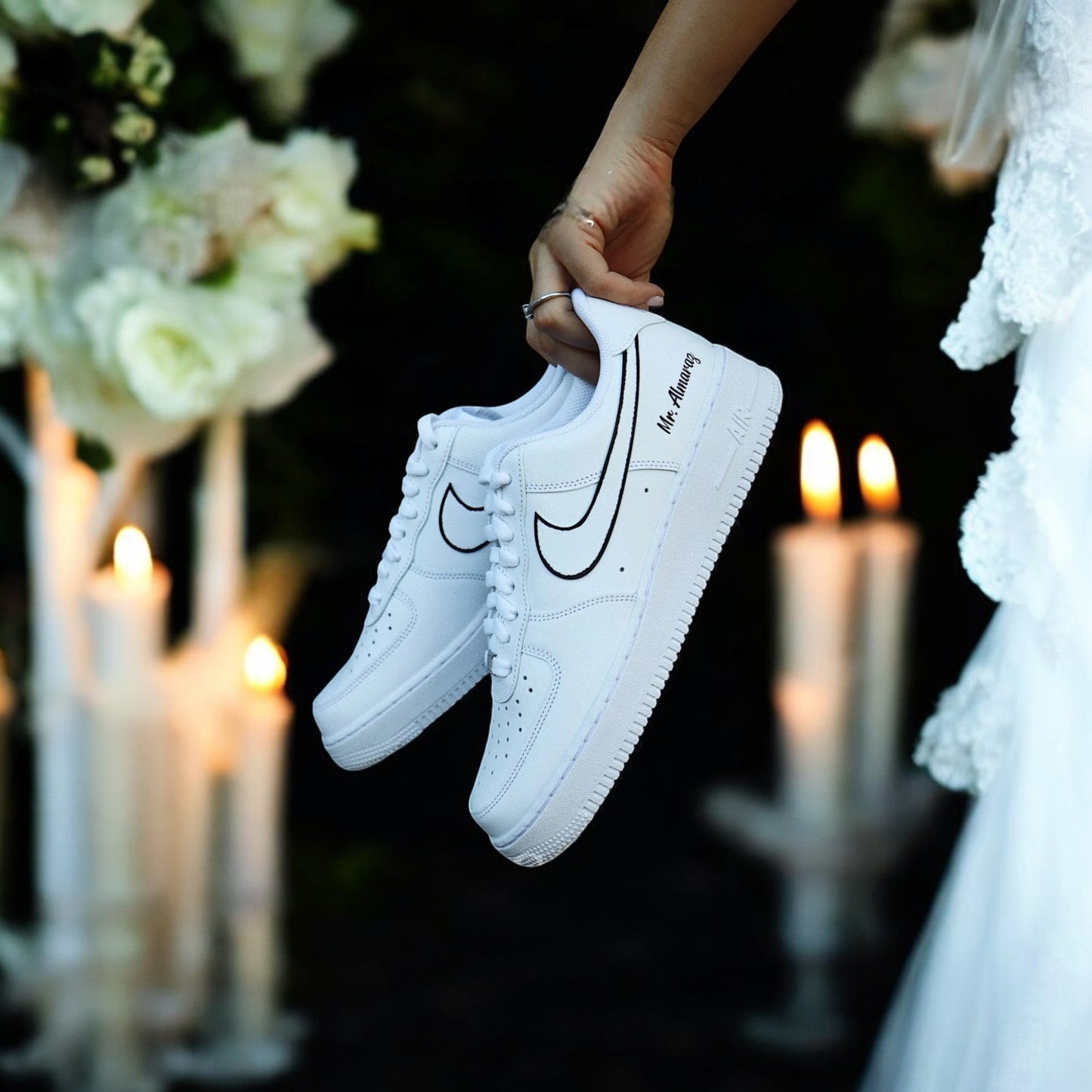 Custom Nike AIR Force 1 Sneaker - Men Wedding Edition