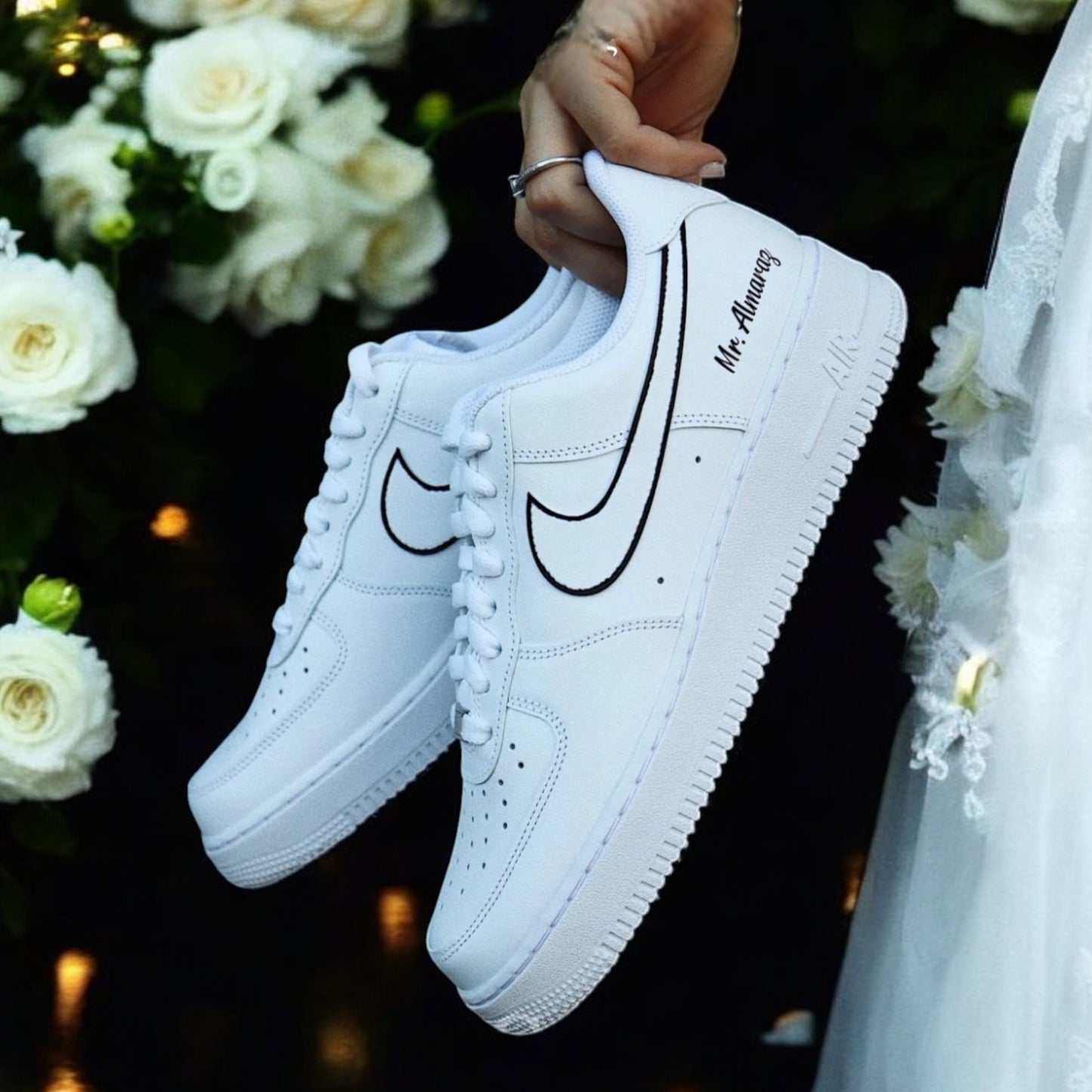 Custom Nike AIR Force 1 Sneaker - Men Wedding Edition