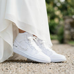 Nike AJ1 Mid personnalisée personnalisée - Os clair