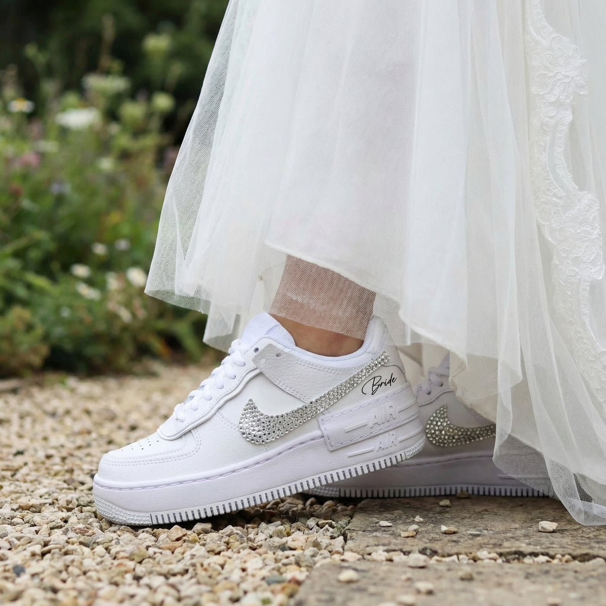 Custom Nike AIR Force 1 Shadow Sneaker - Swarovski Wedding Edition 2.0