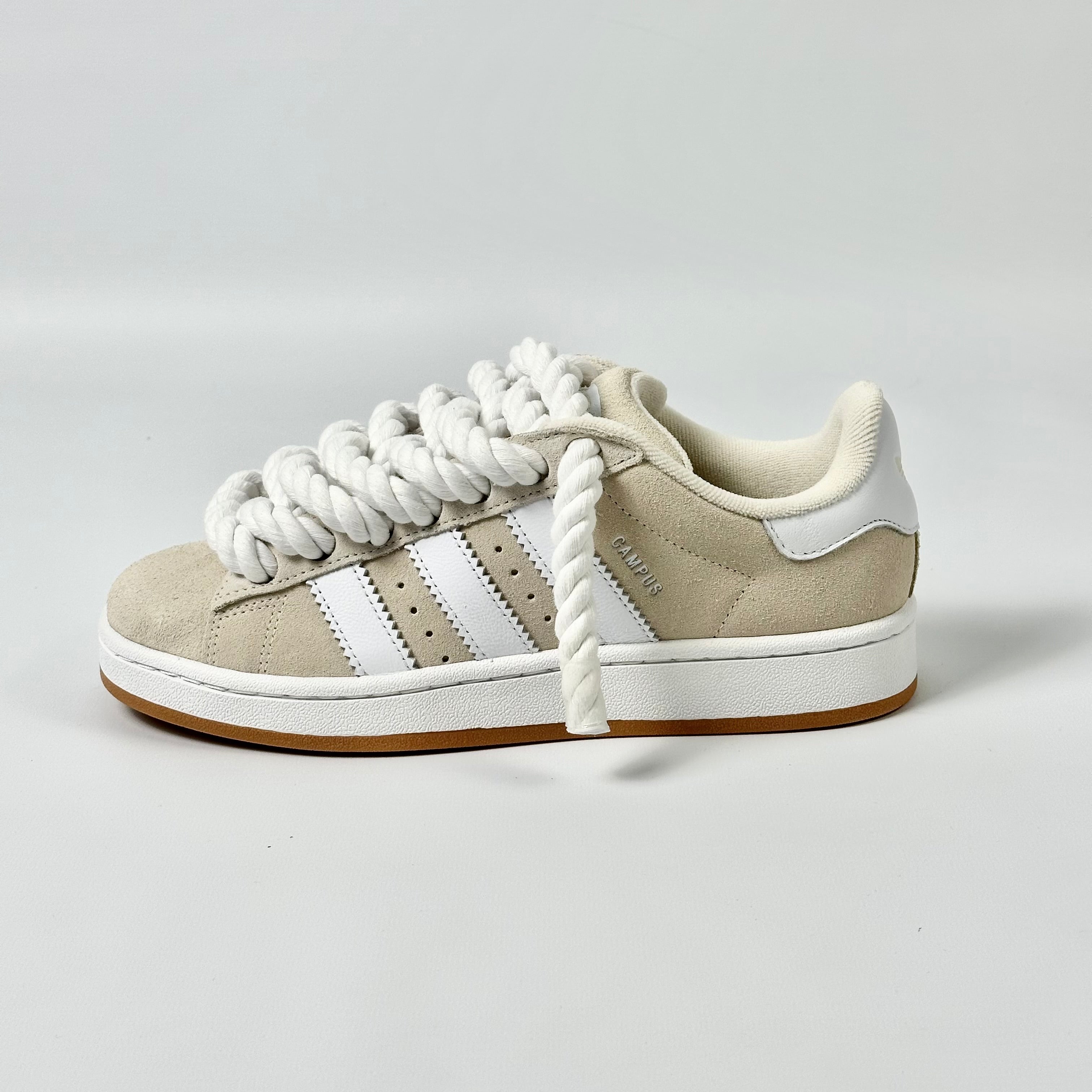 ADIDAS Campus 00s Full Beige Customized - Rope Laces White