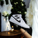 Custom Nike AJ1 Mid Customized - Light Bone