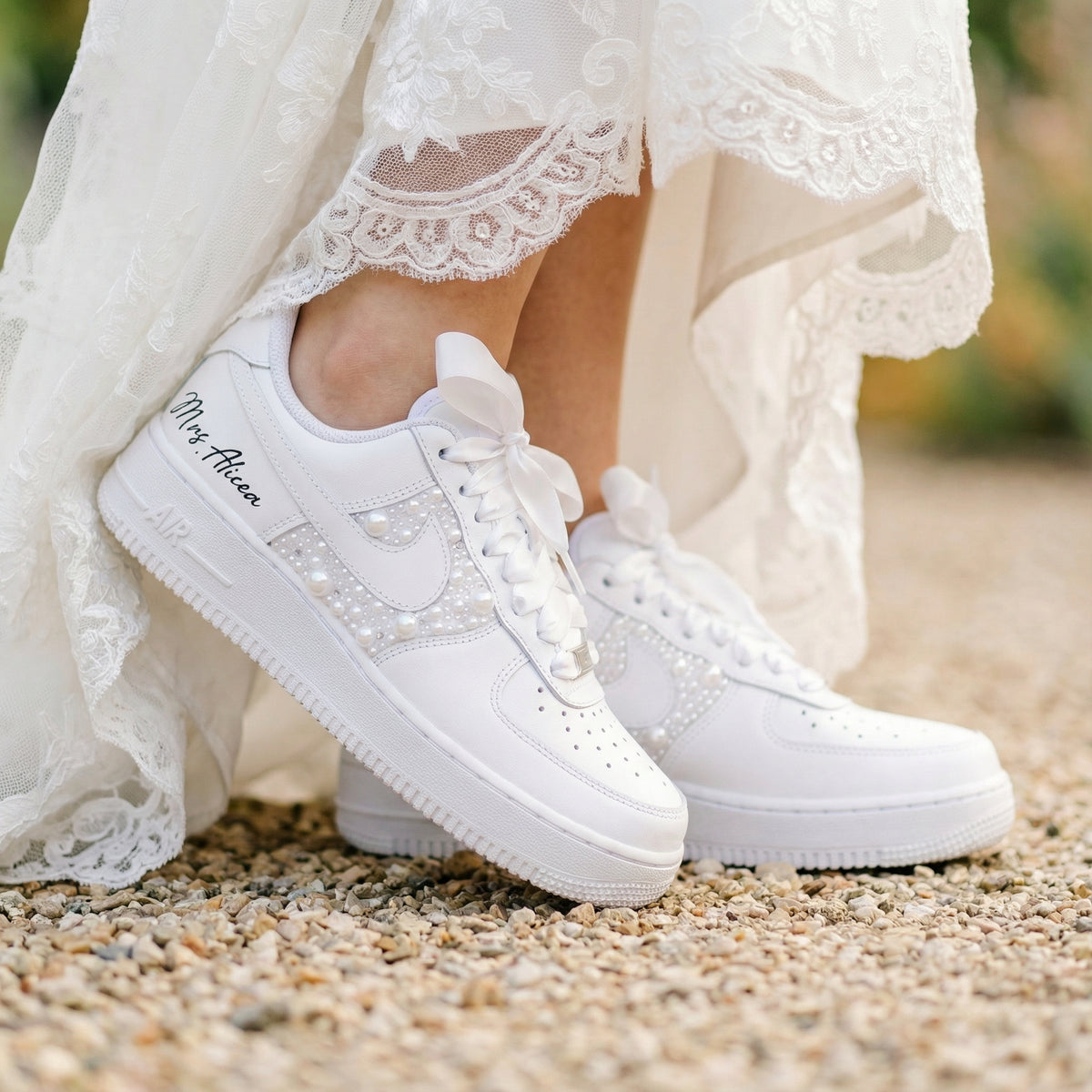 Custom Nike Air Force 1 Special Wedding Edition – Hochzeitsschuhe personalisiert handgefertigt