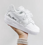 Custom Nike Air Force 1 Wedding Edition 3.0 – handgefertigte Brautschuhe mit Perlen Deutschland