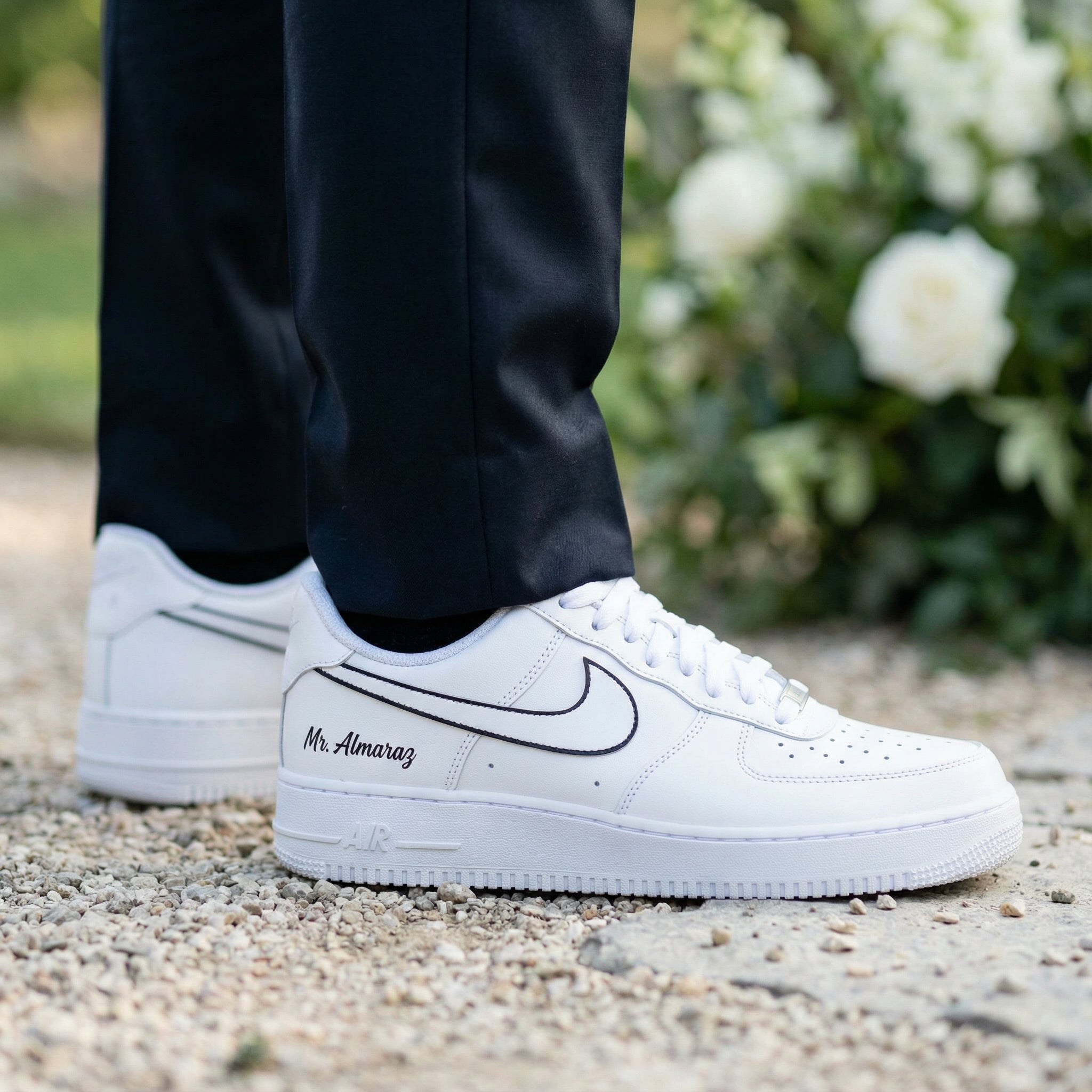 Custom Nike AIR Force 1 Sneaker - Men Wedding Edition