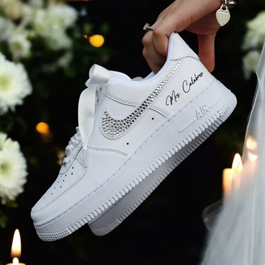 Baskets Nike AIR Force 1 personnalisées - Édition mariage 2.0