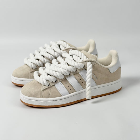 ADIDAS Campus 00s Full Beige Customized - Rope Laces White