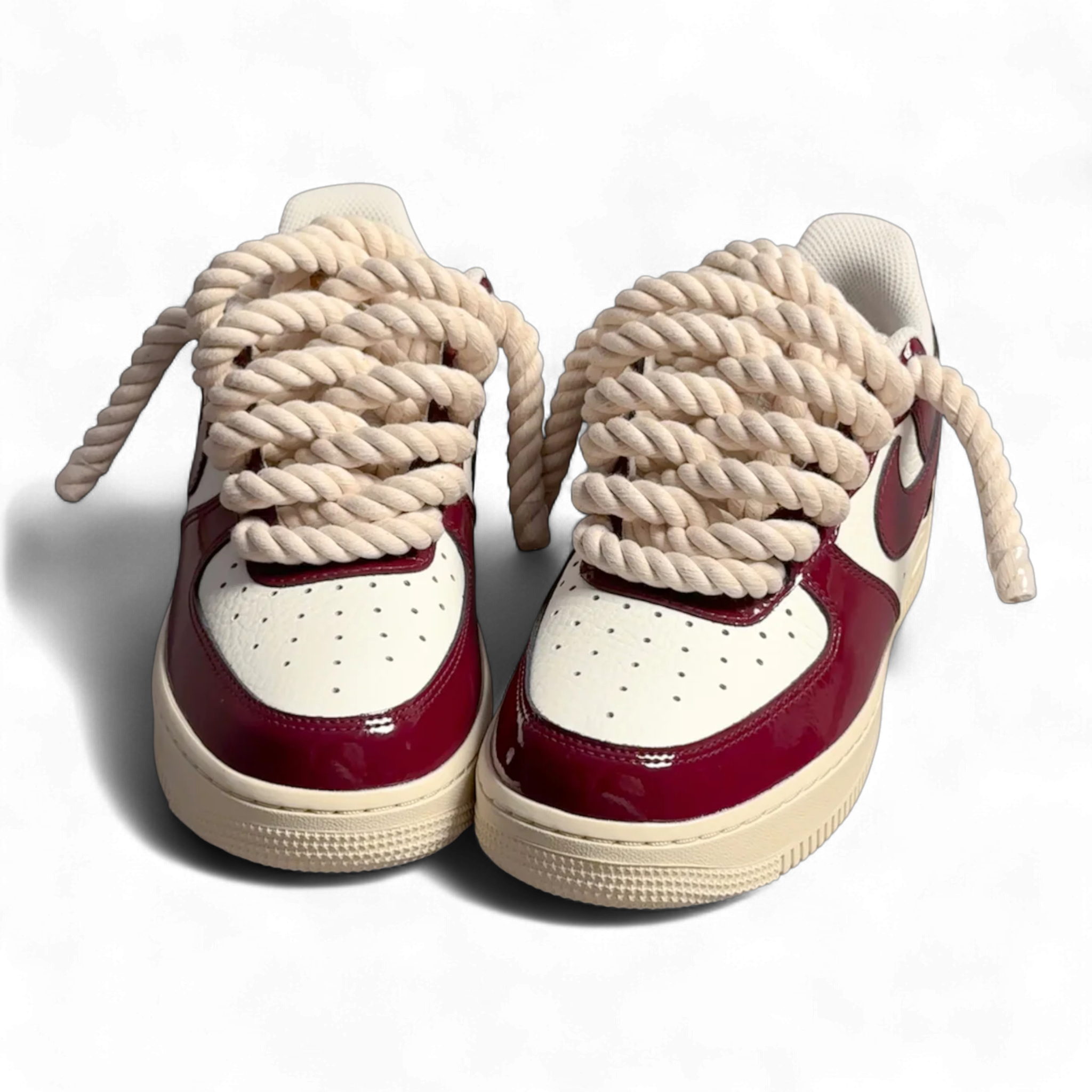 Custom Nike AIR Force 1 Sneaker - Rope Laces White