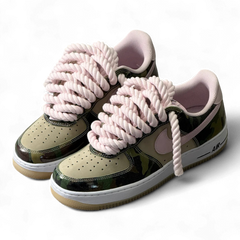 Custom Nike AIR Force 1 Sneaker - Pink Camo Edition