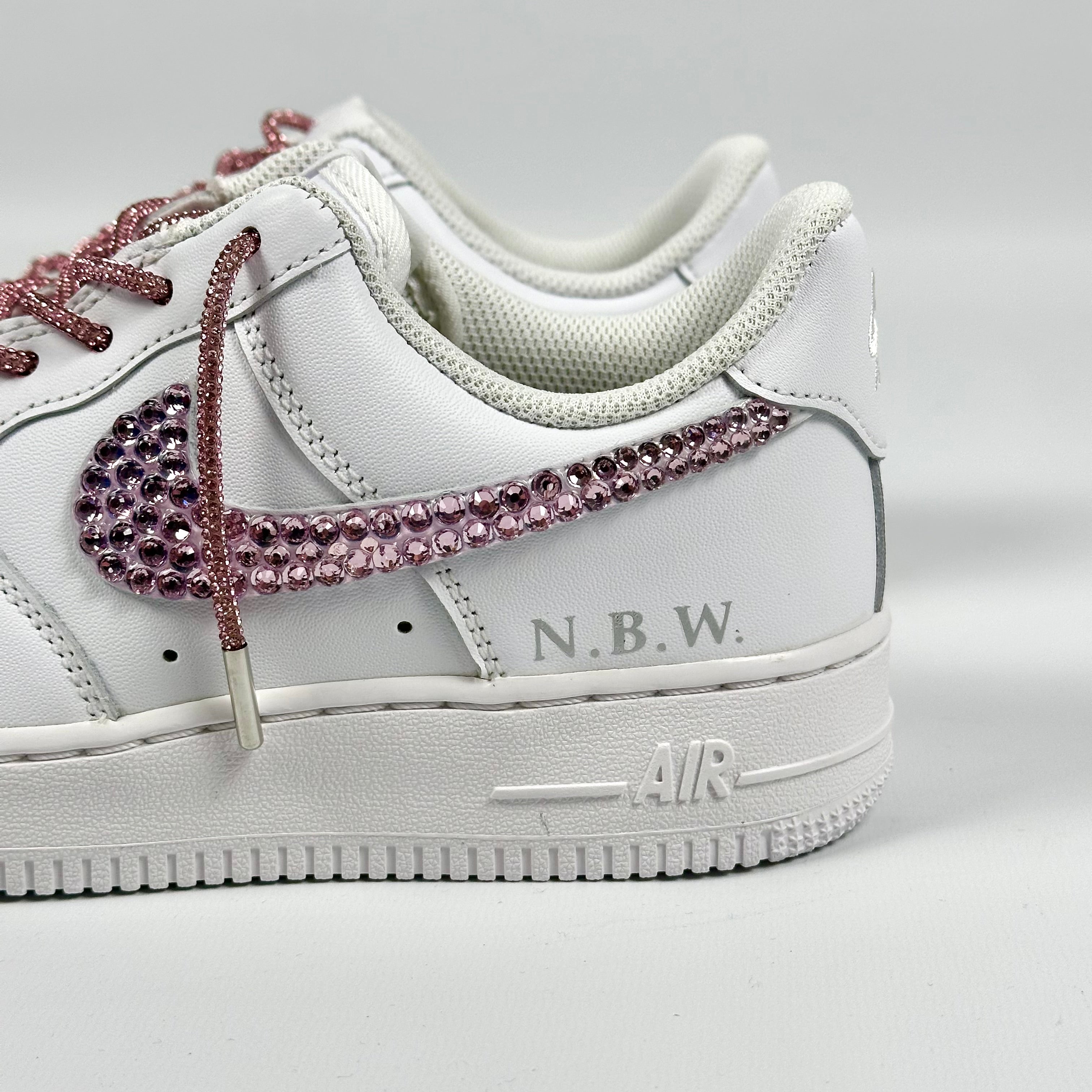 Custom Nike AIR Force 1 Sneaker - Swarovski Rhinestones BARBIE EDITION