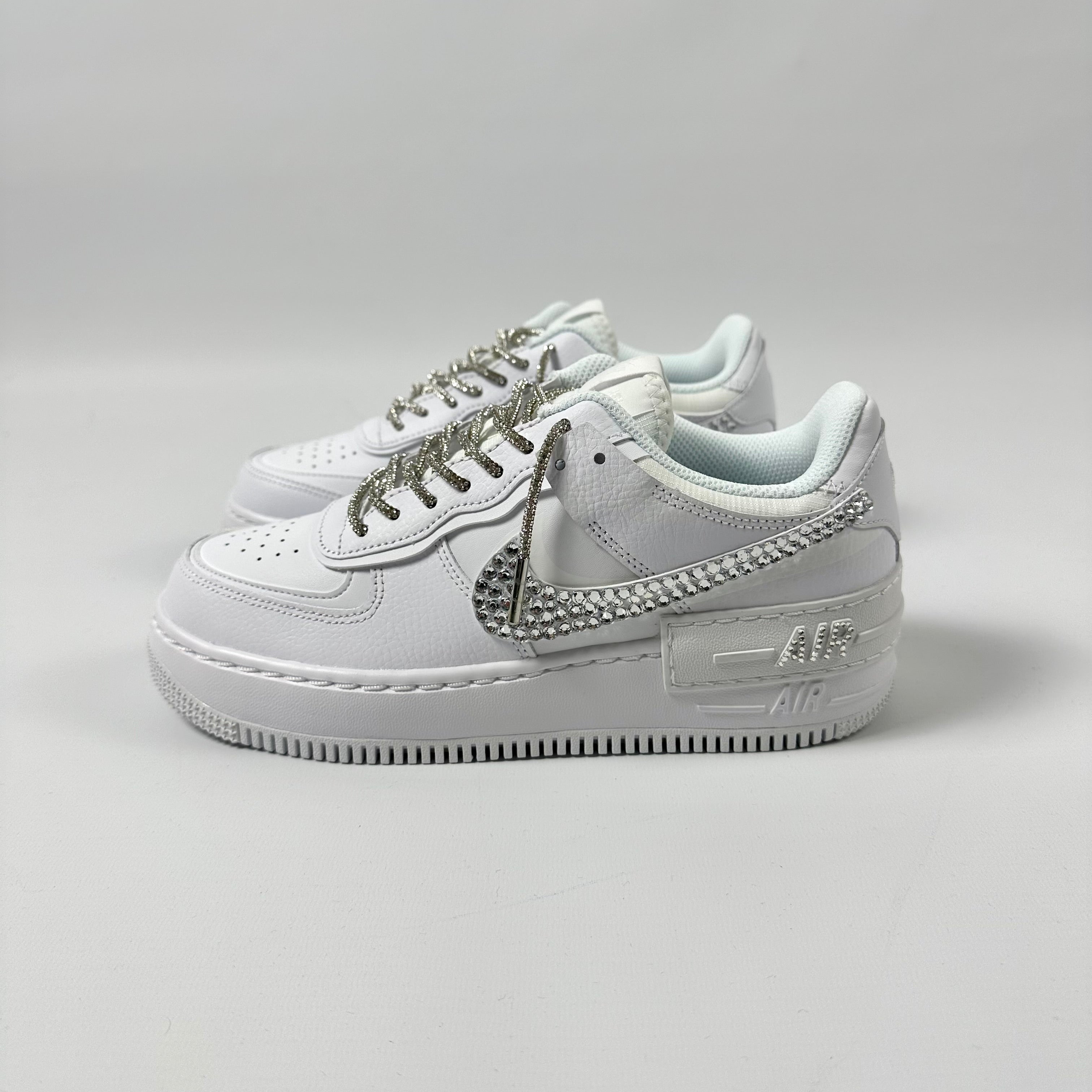 Custom Nike AIR Force Shadow 1 Sneaker - Swarovski Rhinestones 2.0