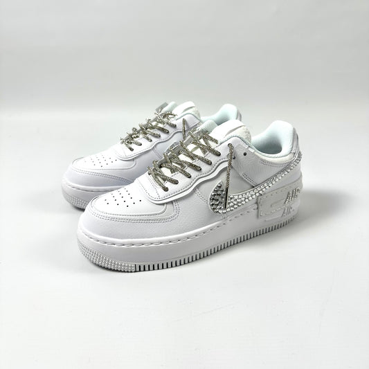 Baskets Nike AIR Force Shadow 1 personnalisées - Strass Swarovski 2.0