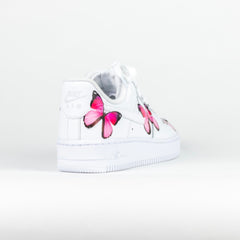 Custom Nike AIR Force 1 Sneaker - Pink Butterfly