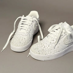 Custom Nike AIR Force 1 Sneaker - Pearl Limited