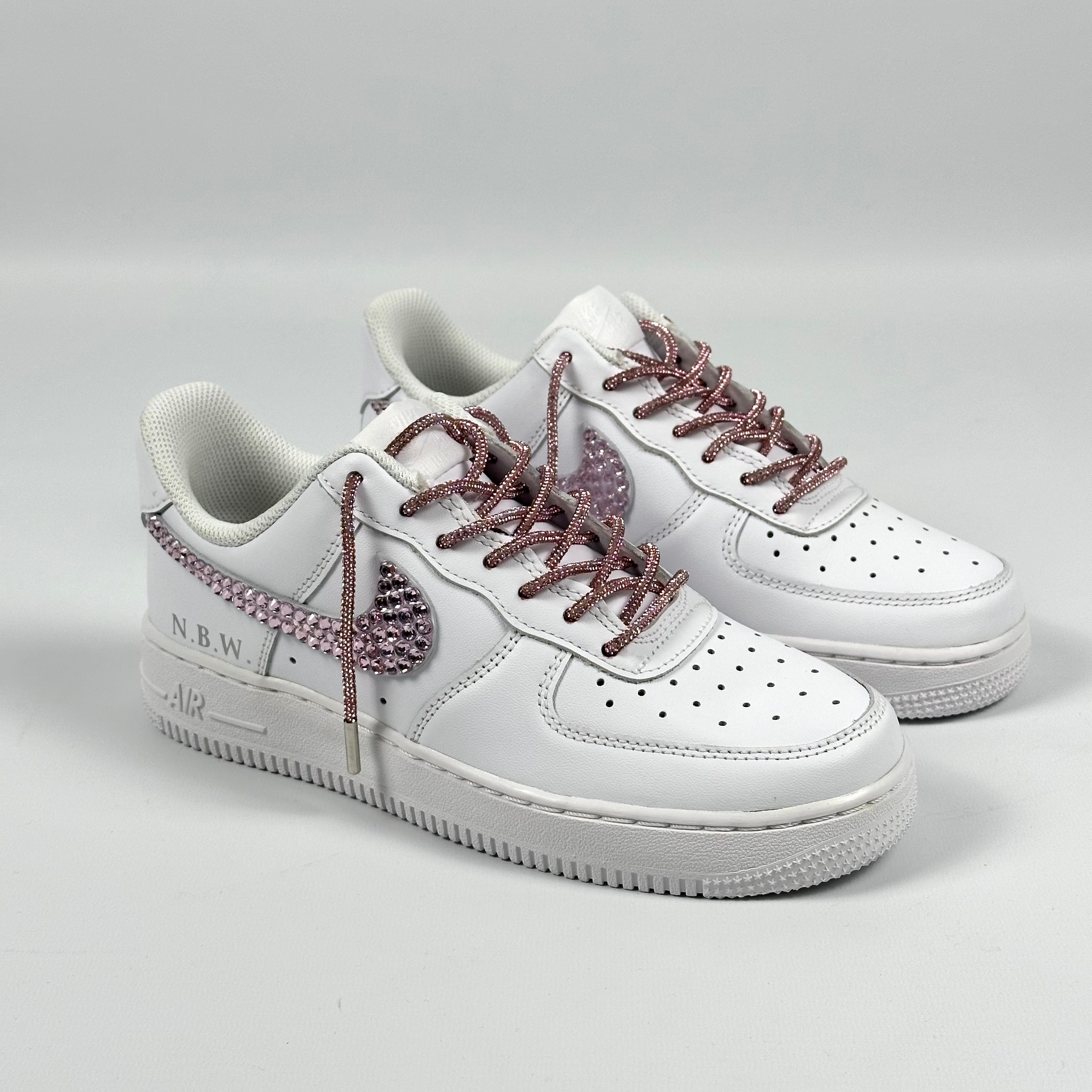 Custom Nike AIR Force 1 Sneaker - Swarovski Rhinestones BARBIE EDITION