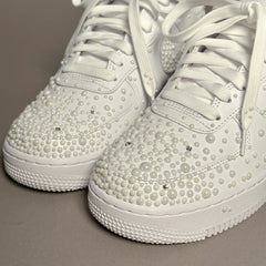 Custom Nike AIR Force 1 Sneaker - Pearl Limited