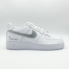 Custom Nike AIR Force 1 Sneaker - Swarovski Strasssteine WEDDING EDITION