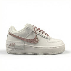 Custom Nike AIR Force Shadow 1 Sneaker - Swarovski Strasssteine BARBIE EDITION