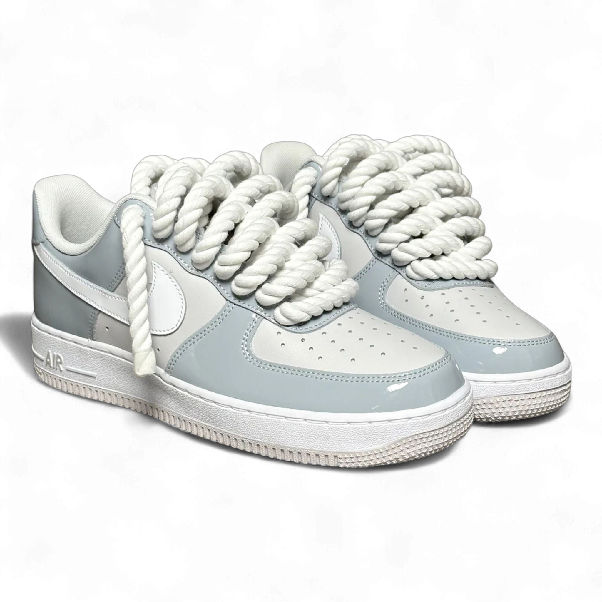 Custom Nike AIR Force 1 Sneaker - Rope Laces White