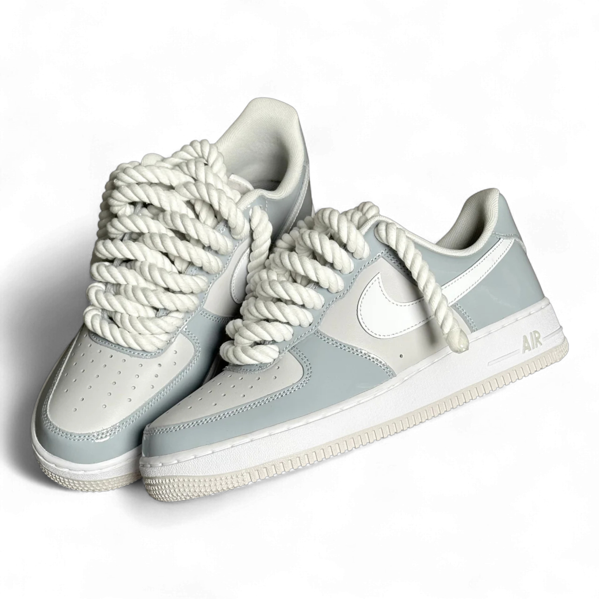 Custom Nike AIR Force 1 Sneaker - Rope Laces White