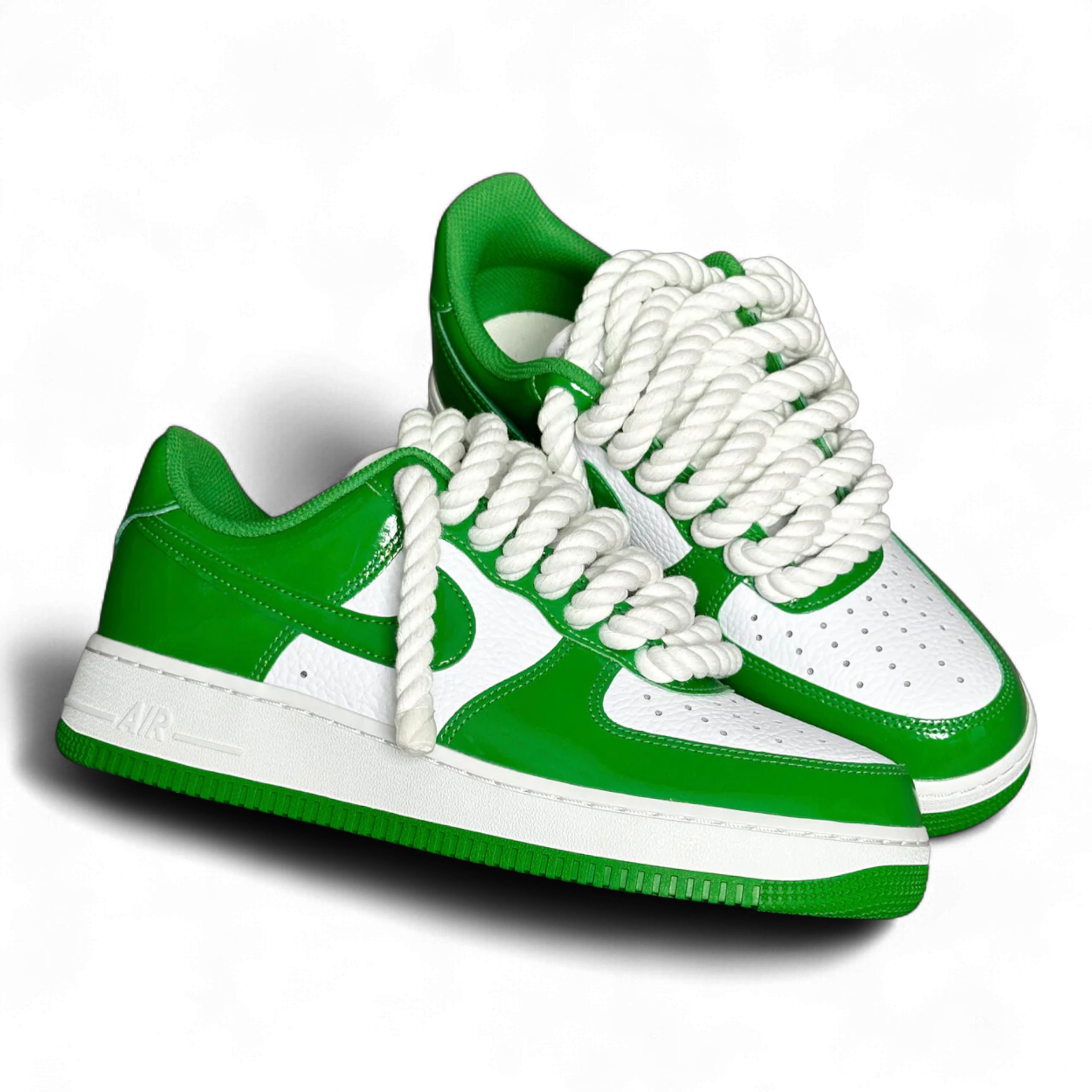 Custom Nike AIR Force 1 Sneaker - Rope Laces White