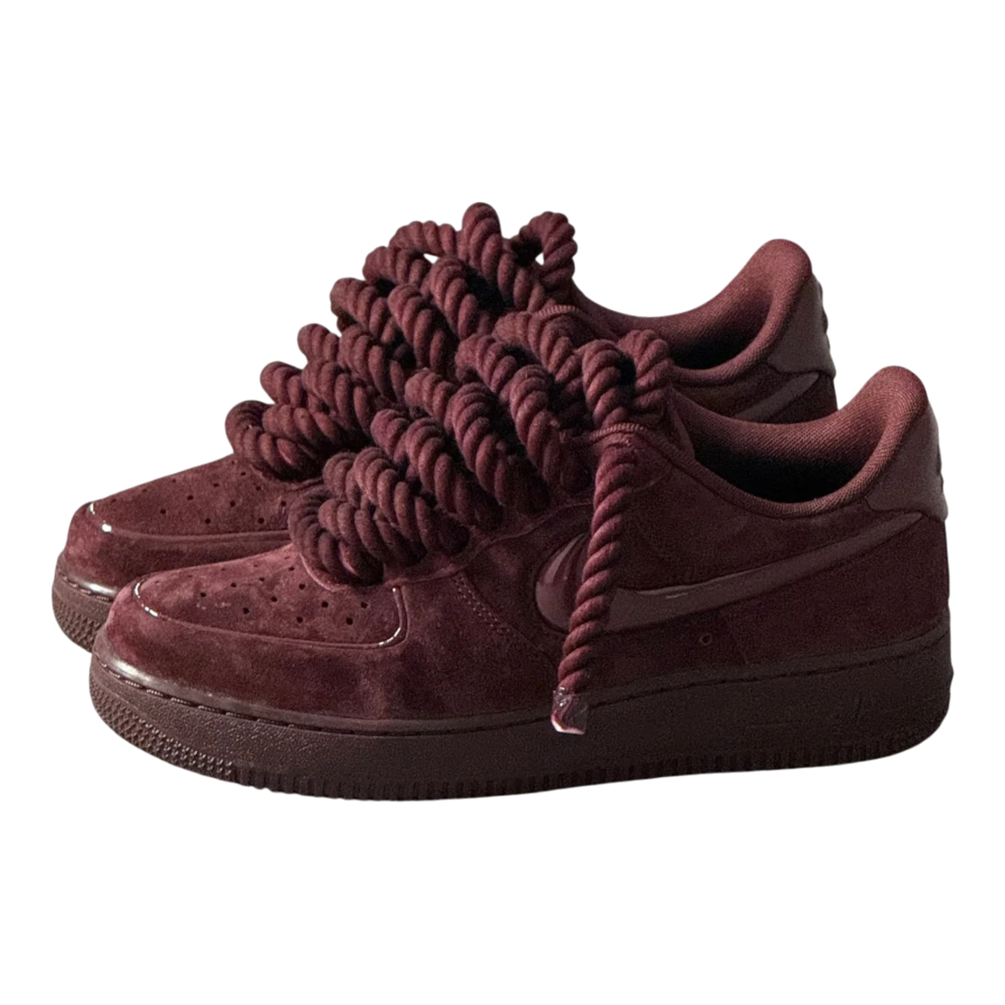 Custom Nike AIR Force 1 Sneaker - Rope Laces White