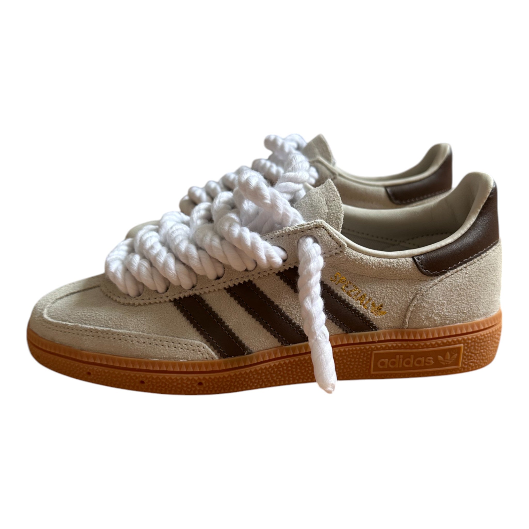 ADIDAS Campus 00s Full Beige Personnalisé - Lacets Corde Blanc