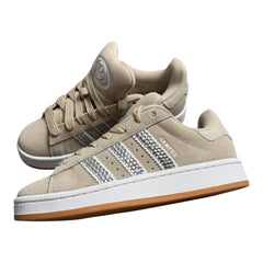ADIDAS Campus 00s Full Beige Personnalisé - Lacets Corde Blanc