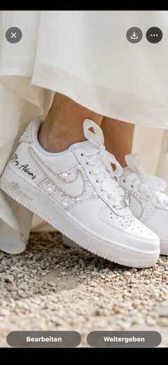 Baskets Nike AIR Force 1 personnalisées - Édition mariage 2.0