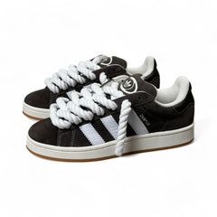 ADIDAS Campus 00s Full Beige Personnalisé - Lacets Corde Blanc