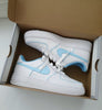 Custom Nike AIR Force 1 Sneaker - Babyblau Details - julescustomizedkicks