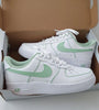Custom Nike AIR Force 1 Sneaker - Salbeigrün Details - julescustomizedkicks