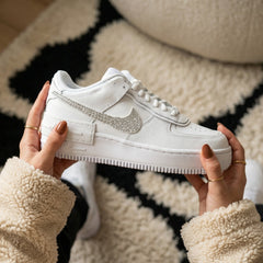 Custom Nike AIR Force Shadow 1 Sneaker- Swarovski Strasssteine