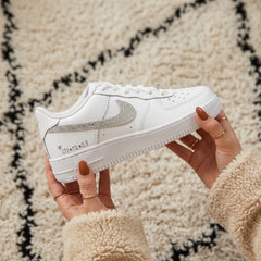 Custom Nike AIR Force 1 Sneaker - Swarovski Strasssteine WEDDING EDITION