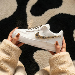 Baskets Nike AIR Force Shadow 1 personnalisées - Strass Swarovski LEO EDITION