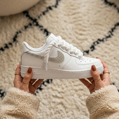 Custom Nike AIR Force 1 Sneaker - Swaro x Dicke/Rope Schnürsenkel White